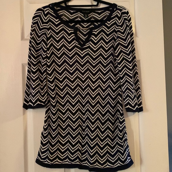 WHBM geometric pattern knit tunic - Picture 1 of 13